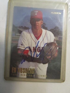 SIGNED AUTOGRAPHED 1996 (RANGERS) Fleer Update #U91 Ed Vosberg - Picture 1 of 1