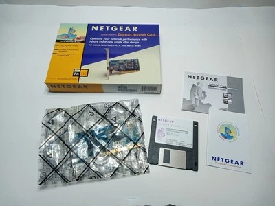 Netgear FA311 Rev-B1 PCI 10/100 Ethernet Card Tested Working In Box With Softwar - Image 1 of 3