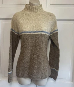 Celtic & Co Sweater Wool Small Womens Color Block Mock Neck Romania - Picture 1 of 11