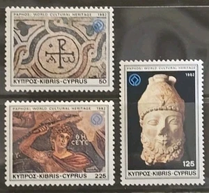 Cyprus Scott 581-583 UNESCO World Cultural Heritage Sites 1982 VF MNH - Picture 1 of 1