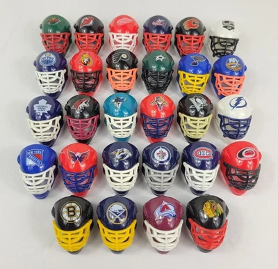 NHL Franklin Mini Goalie Masks Helmets Hockey Lot of 28 - 2 Inch Display - Image 1 of 4