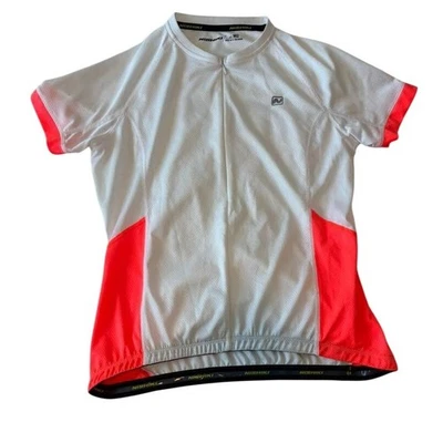 Camiseta deportiva de ciclismo para mujer Nishiki blanca y naranja talla mediana Foto 1 de 4