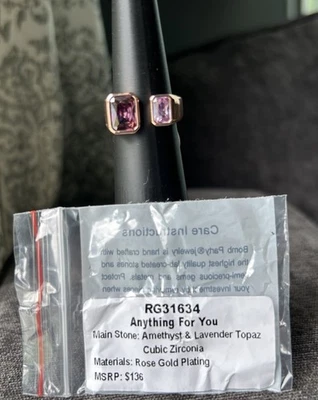 Anillo Bomb Party Talla 7 RG31634 'Cualquier cosa para ti' Amatista y Lavanda Topacio RG Foto 1 de 2