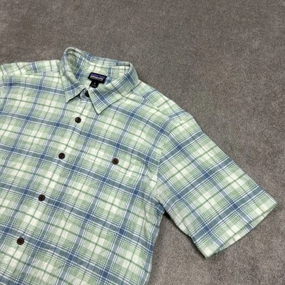 Patagonia Shirt Mens Medium Button Up Plaid Organic Cotton Gauze Casual Summer - Image 1 of 4