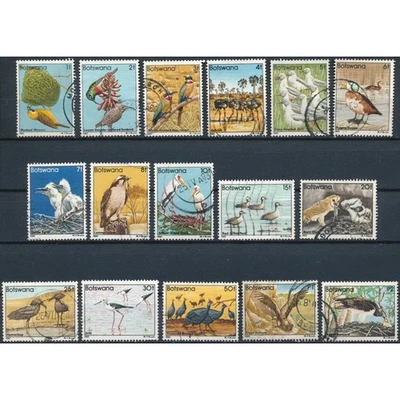 Birds: 16 Values - Botswana 1982 - FH & NM H - SG 515/27 & 530/2 - image 1 of 2