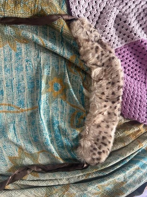 Detachable Real Fur Collar, with satin ribbon - Image 1 of 4