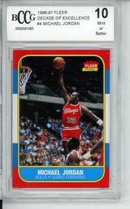 1996-97 Fleer Michael Jordan #4 BCCG 10 - Picture 1 of 2