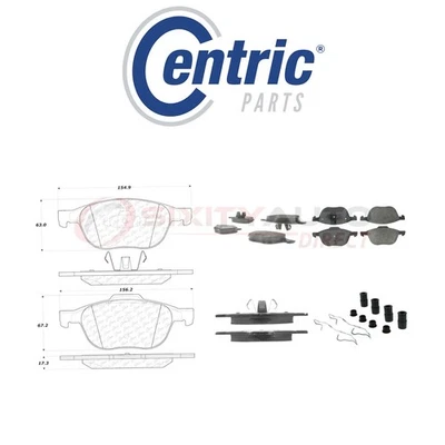 Centric Semi Metallic Brake Pads w Shim for 2009-2013 Mazda 3 Sport 2.0L im Foto 1 de 4
