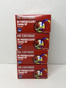Posten 4 RC-PGI250 CLI251 Combo-5P Tintenpatronen für Canon Drucker Neu Open Box - Bild 1 von 7