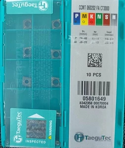 Taegutec CCMT060202FA CT3000 CNC turning blade Cermet inserts 10Pcs - Picture 1 of 2