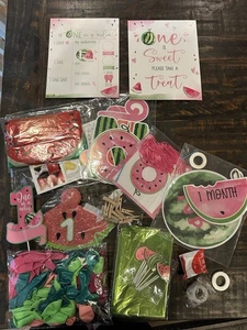 Watermelon 1St Birthday Decorations, Banner, Watermelon Theme 1st Birthday - Picture 1 of 11