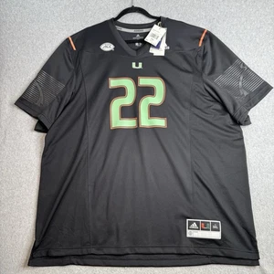Camiseta de fútbol Adidas University of Miami Hurricanes edición 2022 talla 3XL nueva con etiquetas - Imagen 1 de 8