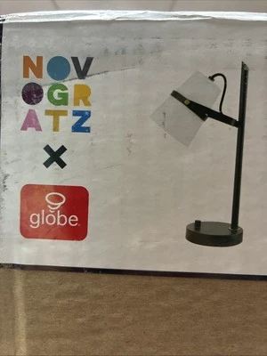 Globe Electric Company 52094 The Novogratz 18 Inch Tall Satin Black Desk Lamp - Image 1 of 2
