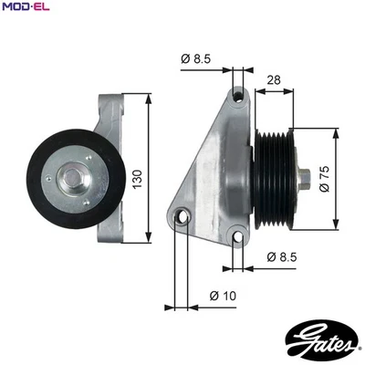 DEFLECTIONGUIDE PULLEY VRIBBED BELT T36422 FOR MAZDA ATENZA/Hatchback AXELA 2.3L - Image 1 of 4