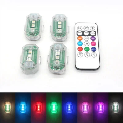 Wireless LED Strobe Lights with Remote Control for Car Drone Truck Aircraft Bike - Image 1 of 4