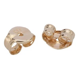 1-3 Paar Ohrmutter 585 Gelb Gold 14 Karat 3,8mm Butterfly Pousetten Loch: 0,8mm - Bild 1 von 3