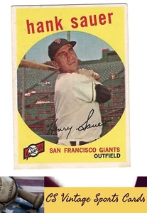 1959 Topps #404 Hank Sauer (Marked) - Picture 1 of 2