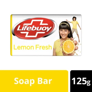 Lifebuoy sapone da bagno fresco al limone, 125 g per bambino adolescente adulto protettore germe giornaliero - Foto 1 di 5