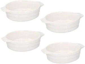 Oven to Table Baking Serving Dish Ceramic Oval 440ml Tapas Tarts Pies Set of 4 - Picture 1 of 9