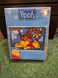 Disney Home Winnie the Pooh Latch Hook Kit by Caron "BOUNCE" 20" x 30" New Seal - Picture 1 of 3