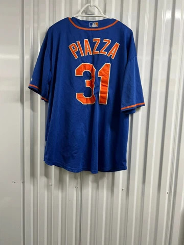 Authentic Majestic NEW YORK METS MIKE PIAZZA Jersey SIZE 52 Cover