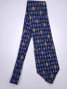 Woodward Mens Formal Necktie 59"Lx3.75"W Black/Blue Neck Tie - Picture 1 of 5