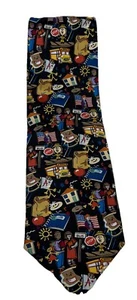 100% Silk Tie Park Avenue by Mayers Elementary School Theme Back To Bus - Picture 1 of 7