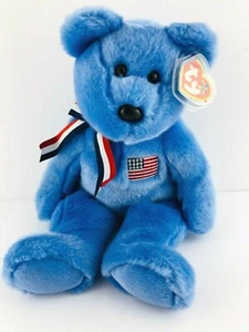 Ty Beanie Buddy - AMERICA The Red Cross Bear - MWT 2002 Beanie Buddies - Picture 1 of 6