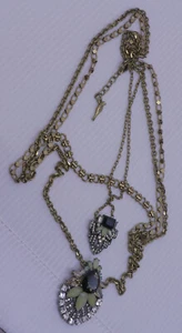L - CHLOE & ISABEL 3-STRAND STATEMENT NECKLACE, ART DECO DESIGN - Picture 1 of 7