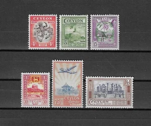 CEYLON 1950 SG 413/418 POSTFRISCH - Bild 1 von 2