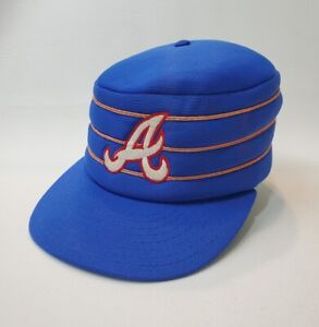 Atlanta Braves Vintage Painters Hat Striped Blue MLB  Snapback Rare