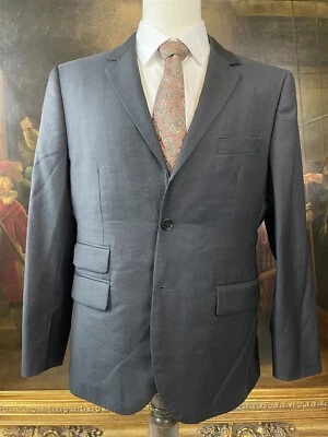 Indochino 38S Gris a Medida 100% Lana 2 Botones Traje Chaqueta Blazer Abrigo Deportivo Foto 1 de 4