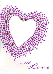 CARTOLINA PAPYRUS SAN VALENTINES NUOVA CON SCATOLA PREZZO AL PUBBLICO $7,95 CON CARTA D'AMORE (N15) - Foto 1 di 3
