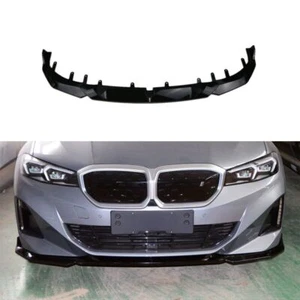 For 22-23 BMW I3 Bright Black Carbon Fiber Pattern Spoiler Front lip Retrofit - Picture 1 of 4