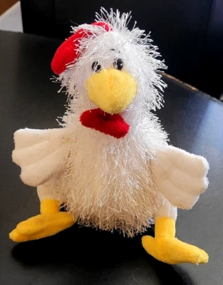 WEBKINZ 7" Lil' Kinz Chicken; GANZ; White/Yellow Feet;Only Plush, No Code; HS205 - Image 1 of 4