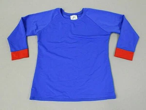 Under Cover Waterwear Girl's L/S Swim Top KB8 Royal/Red Size 1X - Picture 1 of 5