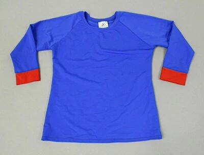 Under Cover Waterwear Girl's L/S Swim Top KB8 Royal/Red Size 1X - Image 1 of 4