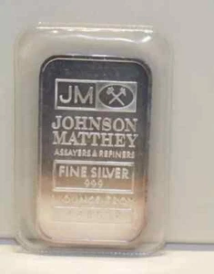 JM Johnson Mathey 1 Oz .999 Silver Bar Factory Sealed Various serial Numbers - Picture 1 of 8