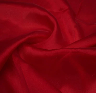 Bloodred Tissue Organza Fabric Cloth Material for dresses , Craft,Art  1 YARD - Image 1 of 3