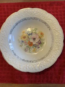 Edwin Knowles Rimmed Soup Bowl S-337-E1 Embossed Rim - Picture 1 of 9