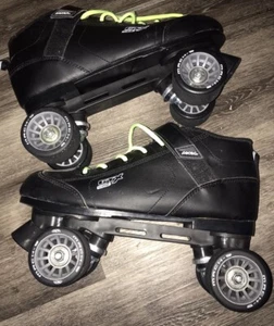 Pacer Mach-5 Black Skates - Mach5 GTX500 Quad Roller Skates Sz 10 Sport - Picture 1 of 3