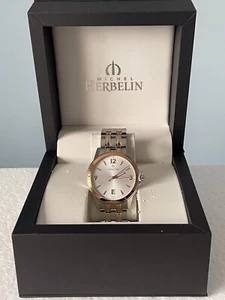 Michel Herbelin Ambassador Stainless Steel & Rose Gold PVD Watch- 12250 BTR12 - Picture 1 of 24