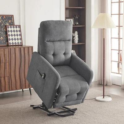 FCH Electric Riser Lift Recliner Chair Fabric Armchair For Elder Standing Aid
