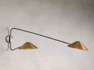 50er Mid Century Messing Swing Italienische Diabolo Wandleuchter Leuchte - Bild 1 von 7