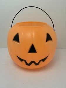 Vintage Blasform Halloween Eimer Jack O Laterne Kürbis Trick or Treat - Bild 1 von 12