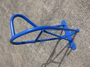Blue coated Wall Mount Saddle Rack with Bridle Hook - Picture 1 of 4