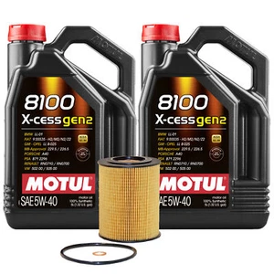 10L Motul 8100 XCESSGEN2 5W40 Wix Filter Eng Oil Change Kit For BMW LL01 API SN - Picture 1 of 1