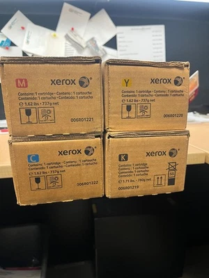 Genuine Set of 4 Xerox 006R01219 006R01220 006R01221 006R01222 Work Centre Toner - Image 1 of 2