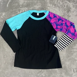 Women’s DSG Long Sleeve Swim Shirt Medium Palm Beach Pink, Black, Aqua - Picture 1 of 11