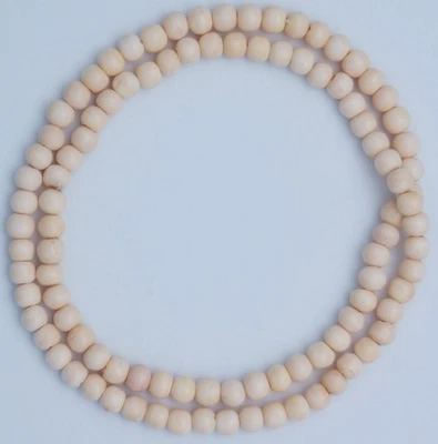 Cuentas redondas de hueso de búfalo de color natural de 6 mm para joyería chocker - Pack de 100 piezas Foto 1 de 4